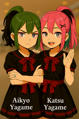 Aikyo e Katsu juntas em frente ao Yuki.